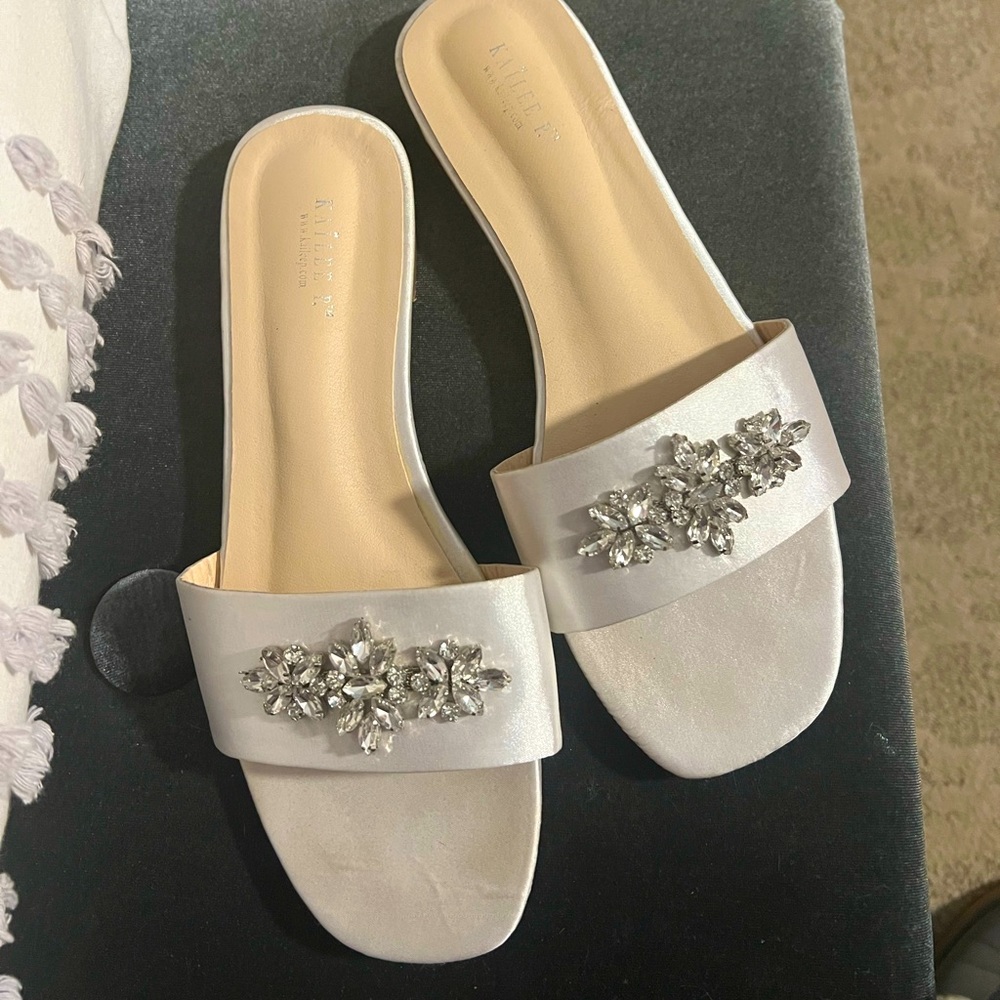 Kaileep satin slip ons